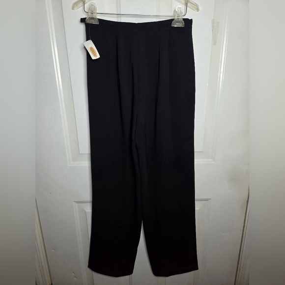 Talbots Vintage Black Lined High Waisted Side Zip Straight Leg Pants NWT Size 4 - Picture 10 of 12